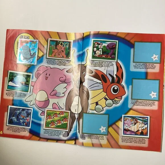 Merlin Topps Pokémon 2001 Album Book + Stickers English Issue Collectable - Picture 7 of 16
